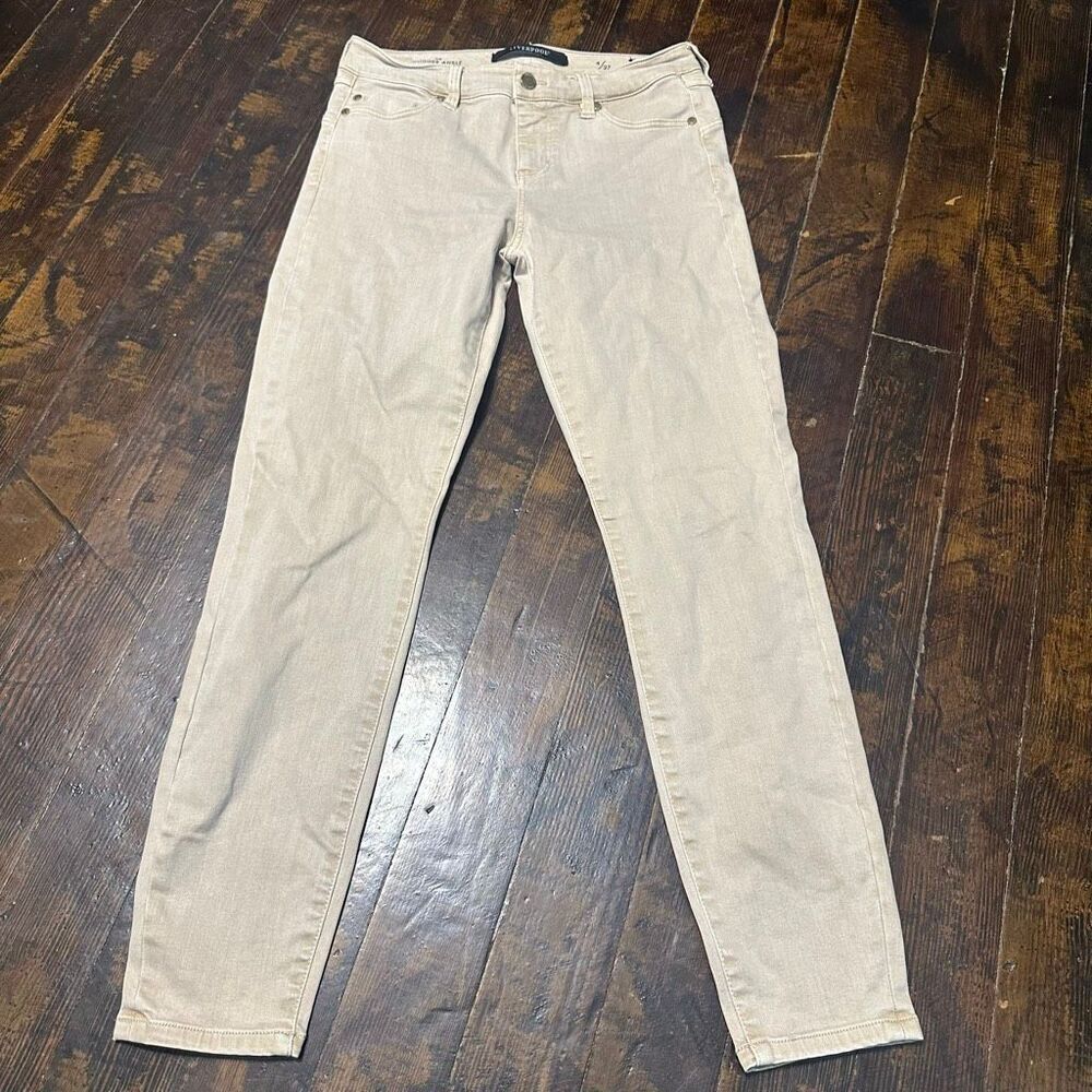 Liverpool gray cream the Hugger ankle 4/27 classic jeans